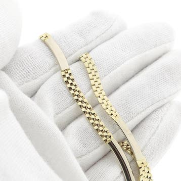 Bicolor gouden panterschakel collier (Ketting), Ophalen of Verzenden, Gebruikt, Goud, Goud