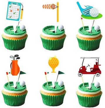 Golf taart topper Happy Birthday groen, Hobby en Vrije tijd, Taarten en Cupcakes maken, Verzenden, Nieuw, Taarten of Cupcakes