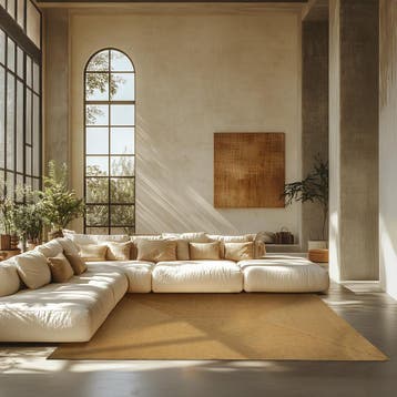 Gevlochten vloerkleed Raya in jute-look - 200 x 290 cm, Verzenden, Nieuw