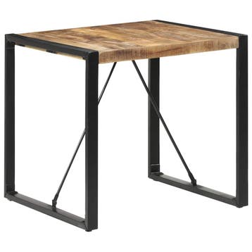 vidaXL Eettafel 80x80x75 cm ruw mangohout, Huis en Inrichting, Verzenden, Nieuw