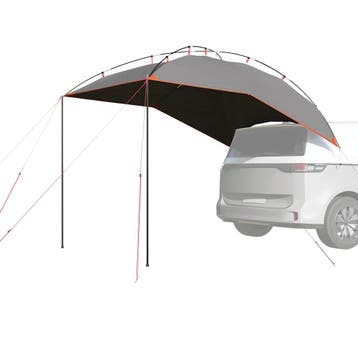 vidaXL Autotent waterdicht grijs en oranje, Verzenden, Nieuw, Tot en met 2