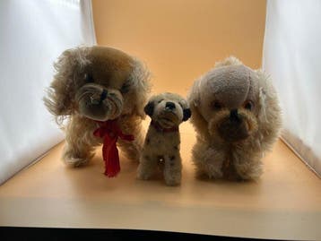 Steiff - Pluche speelgoed 2 Hunde von Steiff einer von, Antiek en Kunst