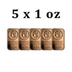 Verenigde Staten. 5 x 1 oz Morgan Dollar 999 Fine Copper Bar