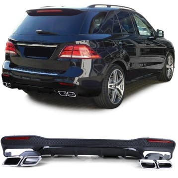 Diffusor Mercedes GLE W166 SUV 15-18 GLE63 Look Uitlaat, Ophalen of Verzenden, Nieuw