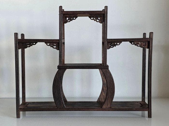 Drewniany Stojak Ekspozycyjny Curio Bo Gu 34x28 cm Styl, Antiek en Kunst, Antiek | Overige Antiek