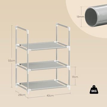 2dekans | Woltu Schoenenrek 3-laags - Compacte -, Huis en Inrichting, Woonaccessoires | Kapstokken, Ophalen of Verzenden, Zo goed als nieuw