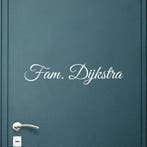 Voordeursticker Familienaam va 6,95, Snelle & Gratis Zending, 100 tot 120 cm, Glas, Verzenden, Nieuw