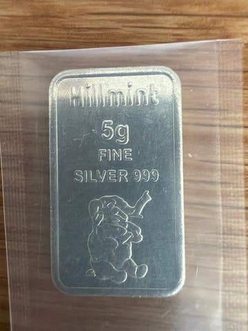 Wereld. Silberbarren Elefant 5g (.999) (Zonder minimumprijs)