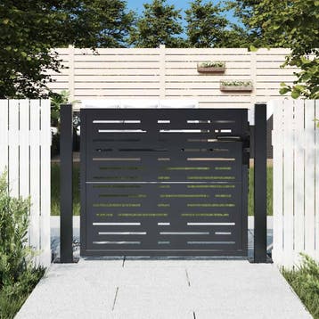 vidaXL Poort 100x100 cm met vierkant staal antracietkleurig, Verzenden, Nieuw