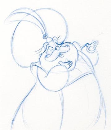 Aladdin (Walt Disney, 1992) - 1 Sultan Animatie Tekening, Nieuw