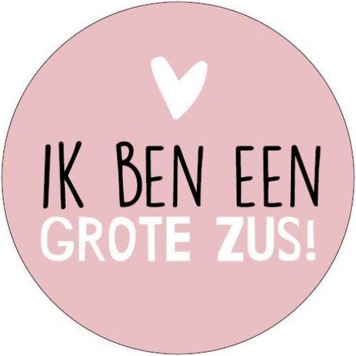 60x Sticker Ik Ben Een Grote Zus - Roze - Babyshower -, Diversen, Cadeauverpakkingen, Verzenden