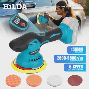 Draadloze Polijstmachine met 6 Snelheden - Auto Waxen & Poli, Verzenden, Nieuw