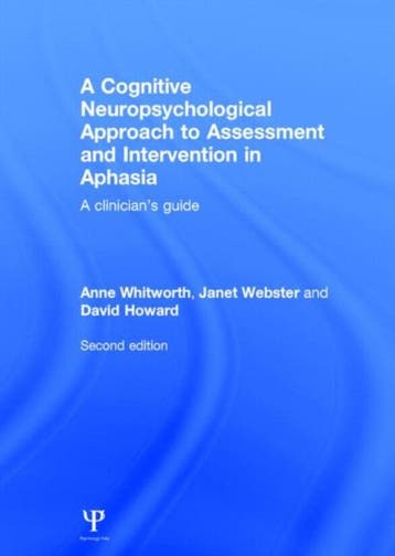A Cognitive Neuropsychological Approach to Ass 9781848720978, Boeken, Zo goed als nieuw