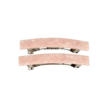 Haarspeld Patentspeld 6cm - Recht – Marmer Patroon – Roze –, Nieuw
