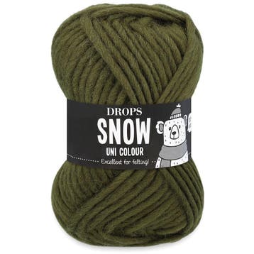 DROPS Snow Uni Colour - 92 donker mos - Wol Garen, Ophalen of Verzenden, Nieuw