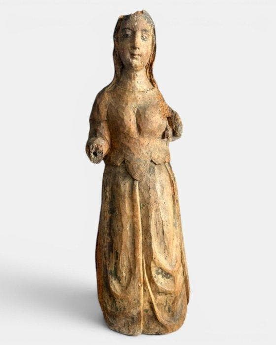 Escuela española - sculptuur, Antigua Virgen Gótica. Ca., Antiek en Kunst, Antiek | Overige Antiek