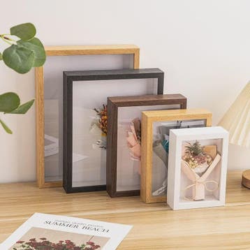 3D Houten Fotolijst - Diepte 3/5cm - Droogbloemen & Specimin, Verzenden, Nieuw