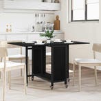 vidaXL Opvouwbare eettafel met wielen 130 x 80 x 76,5 cm, Verzenden, Nieuw