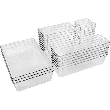 Ruhhy Lade-organizer 25-delig transparant met stapelbare..., Ophalen of Verzenden, Nieuw