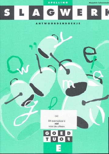 Slagwerk Spelling Antwoordenboek E Groep 7, Verzenden, Nieuw
