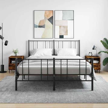 vidaXL Nachtkastjes 2 st 40x35x47,5 cm bewerkt hout gerookt, Huis en Inrichting, Slaapkamer | Nachtkastjes, Minder dan 45 cm, Verzenden
