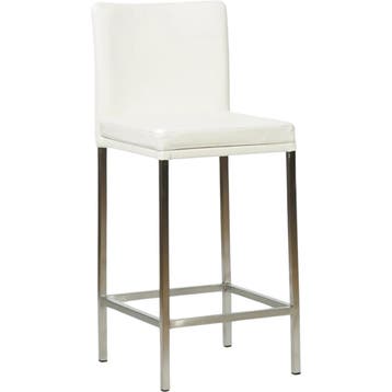 Leren barkruk Break laag - Toledo Purewhite (wit) - Poten, Huis en Inrichting, Barkrukken, Nieuw, Leer, Ophalen of Verzenden, 90 cm of meer