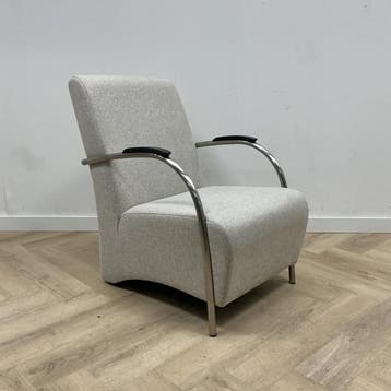 Woood  Halifax fauteuil licht grijs - Gratis Bezorging, Gebruikt, Ophalen of Verzenden, Eén, Stof