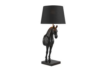 Tafellamp BLACK BEAUTY 75 cm paardsculptuur zwart goud -, Ophalen of Verzenden, Nieuw