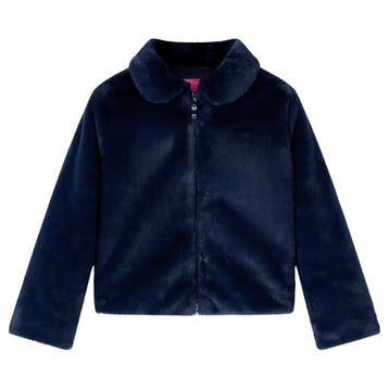 vidaXL Kinderjas 104 kunstvacht marineblauw, Verzenden, Nieuw