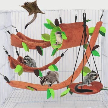5-delige Pluche Hamster Hangmat & Swing Set voor Kleine Huis
