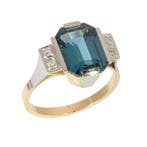 Ring - 14 karaat Geel goud, Witgoud - Diamant - Vintage Art, Nieuw
