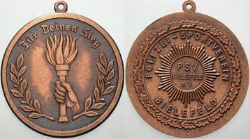 Brons medaille ohne Jahr (1968) Bielefelder medaille Erhr..., Verzenden