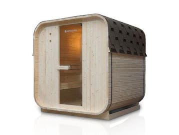 Veiling - Vierkante barrelsauna Nolvik - incl. toebehoren -, Nieuw