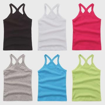 Zomers Katoenen Meisjes Hemdje Mouwloos Effen Kleur T-shirt, Kinderen en Baby's, Kinderkleding | Maat 128, Verzenden, Nieuw