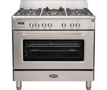 Boretti CFBG901IX gas fornuis met 5 branders, rvs1999, Witgoed en Apparatuur, Fornuizen, Ophalen of Verzenden, Nieuw, Energieklasse A of zuiniger