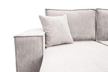 U-bank Ribstof Karlo Zwart | Universeel | €649,-, Huis en Inrichting, Banken | Bankstellen, Hout, Hoekbank, Vierpersoons of meer