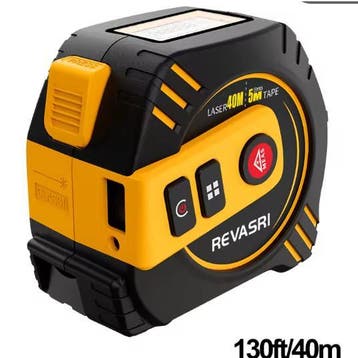 2-in-1 Laser Meetlint LCD Precisie Stalen Rolmaat, Verzenden, Nieuw