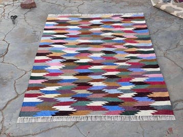 Vlakgeweven tapijt - Loper - 180 cm - 120 cm - Veelkleurige, Nieuw