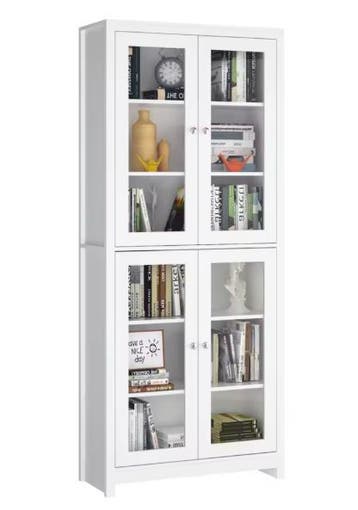 Witte Vitrinekast met Glazen Deuren – Hoogte 190 cm, Verzenden, Nieuw