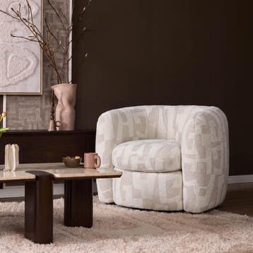 Fauteuil Rosa Off White | Starfurn, Ophalen of Verzenden, Nieuw