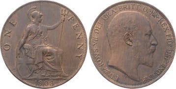 1 Penny 1903 Großbritannien Edward Vii 1901-1910, Verzenden