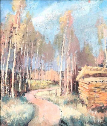 Escuela sueca (XX) - Paisaje invernal, Antiek en Kunst