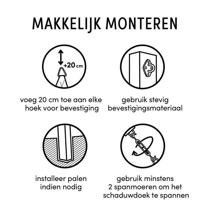 Platinum Schaduwdoek Driehoek Grijs 500 cm, Tuin en Terras, Overkappingen