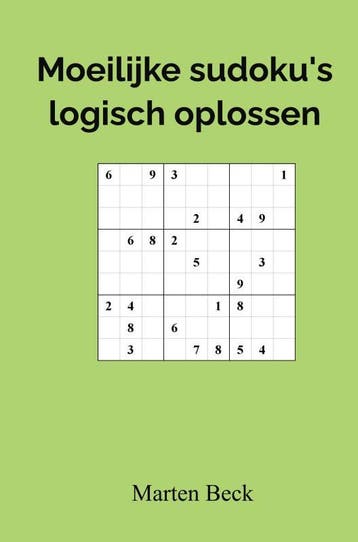 Moeilijke SudokuS Logisch Oplossen | Marten Beck | Nieuw, Ophalen of Verzenden, Nieuw, Marten Beck