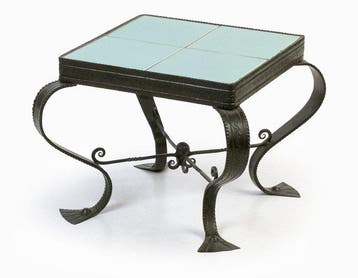 Bijzettafel - Keramiek, Smeedijzer - Bloementafel