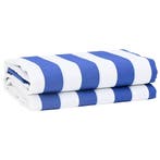 vidaXL Vervangingsdoek voor zonnescherm Blauw en Wit 1000 x, Verzenden, Nieuw