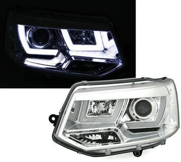 Koplampen VW T5 Transporter Tube Chroom, Ophalen of Verzenden, Nieuw