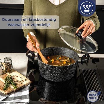 2dekans | Westinghouse Braadpan – Ø 24 cm – Inductie –, Ophalen of Verzenden, Zo goed als nieuw