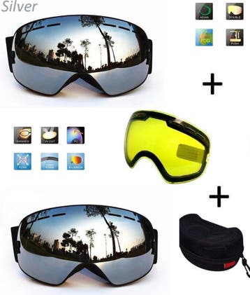 Ski Bril F Type 7 – Frameless Design met Extra Lens &, Sport en Fitness, Skiën en Langlaufen, Ophalen of Verzenden, Nieuw