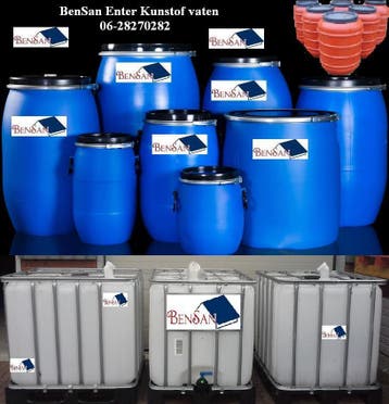 regenton vat kunststof ijzer jerrycan ibc tank bensan enter, Ophalen, Zo goed als nieuw